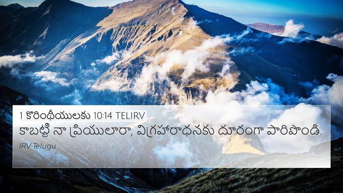 1 కొరింథీయులకు 10:14 TELIRV Bible Verse Image