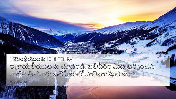 1 కొరింథీయులకు 10:18 TELIRV Bible Verse Image