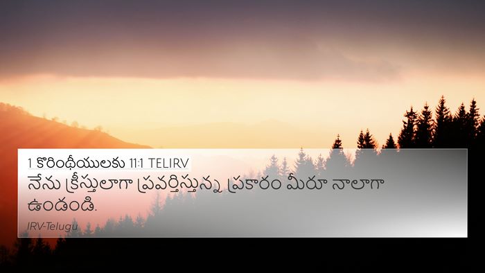 1 కొరింథీయులకు 11:1 TELIRV Bible Verse Image