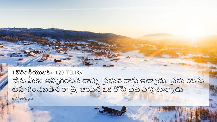 1 కొరింథీయులకు 11:23 TELIRV Bible Verse Image