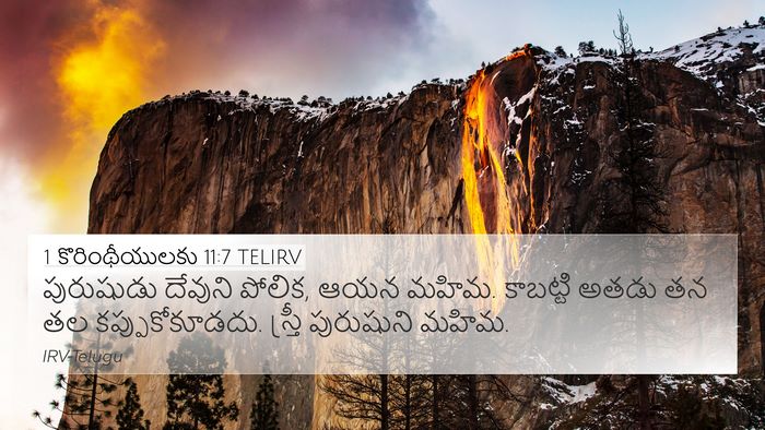 1 కొరింథీయులకు 11:7 TELIRV Bible Verse Image