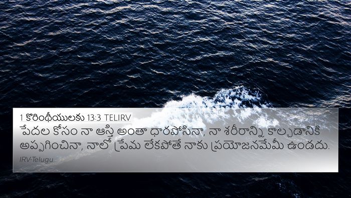 1 కొరింథీయులకు 13:3 TELIRV Bible Verse Image