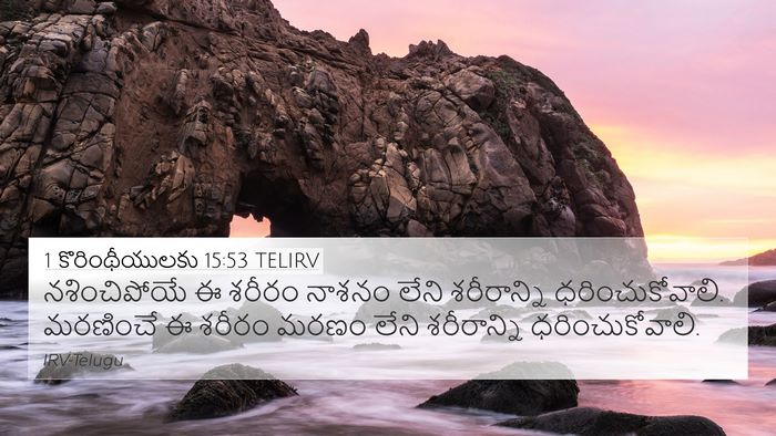1 కొరింథీయులకు 15:53 TELIRV Bible Verse Image