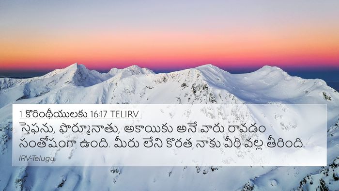 1 కొరింథీయులకు 16:17 TELIRV Bible Verse Image