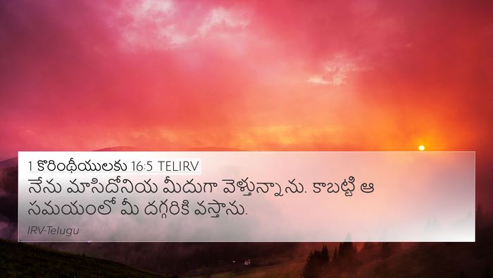 1 కొరింథీయులకు 16:5 TELIRV Bible Verse Image
