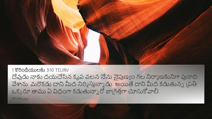 1 కొరింథీయులకు 3:10 TELIRV Bible Verse Image