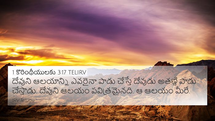 1 కొరింథీయులకు 3:17 TELIRV Bible Verse Image