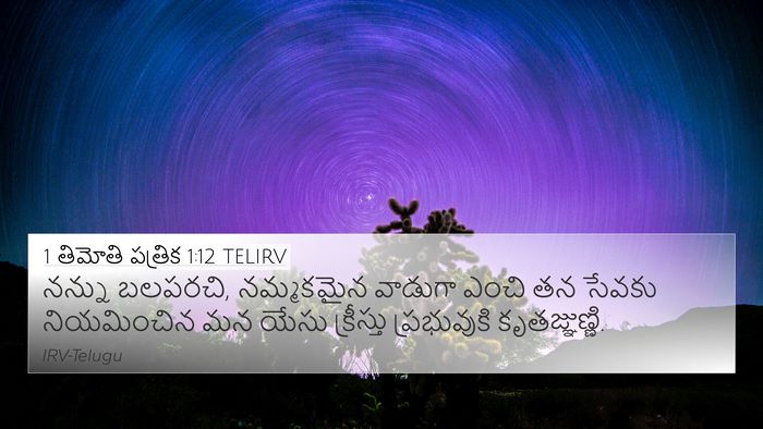 1 తిమోతి పత్రిక 1:12 TELIRV Bible Verse Image