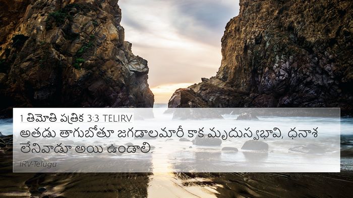 1 తిమోతి పత్రిక 3:3 TELIRV Bible Verse Image
