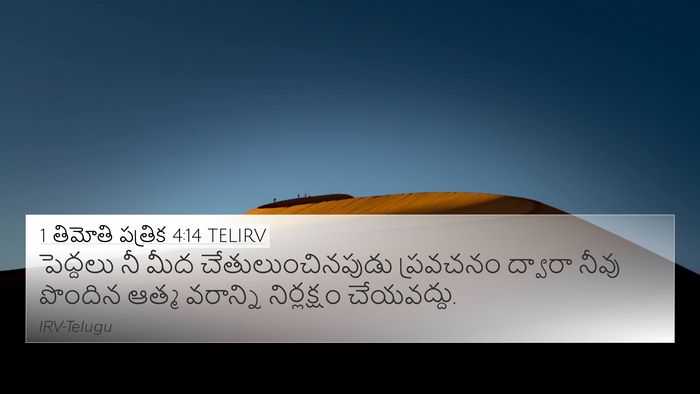 1 తిమోతి పత్రిక 4:14 TELIRV Bible Verse Image