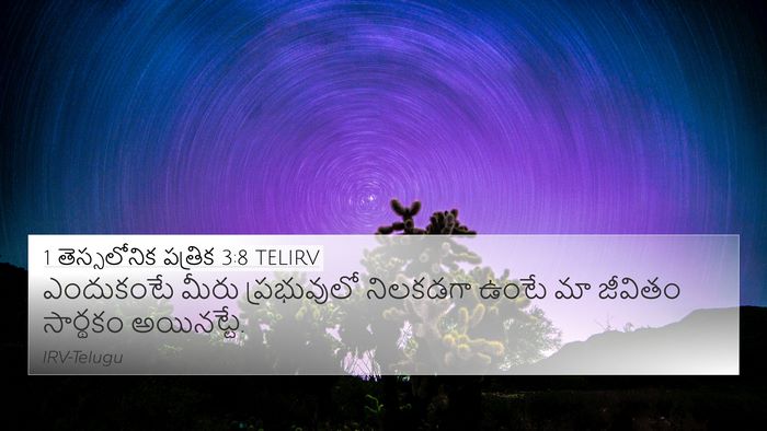 1 తెస్సలోనిక పత్రిక 3:8 TELIRV Bible Verse Image