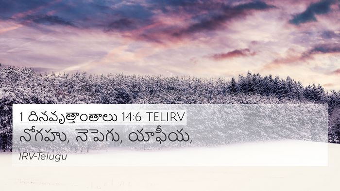 1 దినవృత్తాంతాలు 14:6 TELIRV 4K Wallpaper - నోగహు, నెపెగు, - 4K Wallpaper Bible Verse