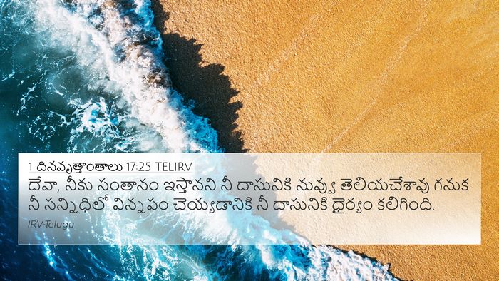 1 దినవృత్తాంతాలు 17:25 TELIRV Bible Verse Image