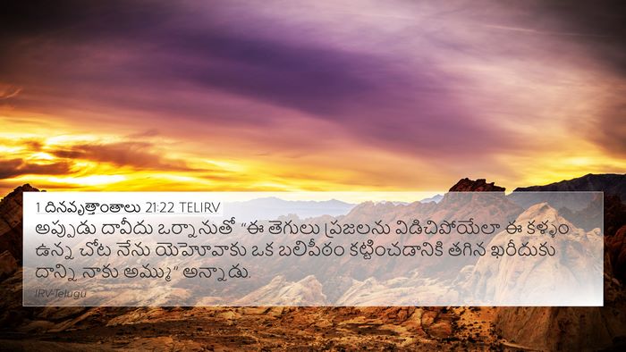 1 దినవృత్తాంతాలు 21:22 TELIRV Bible Verse Image
