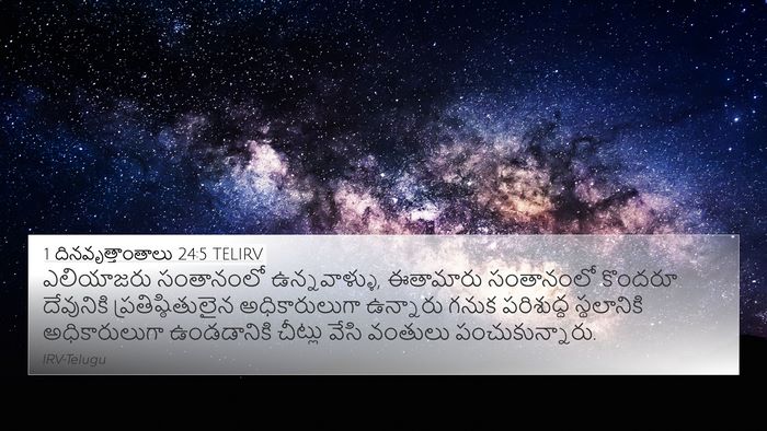 1 దినవృత్తాంతాలు 24:5 TELIRV Bible Verse Image
