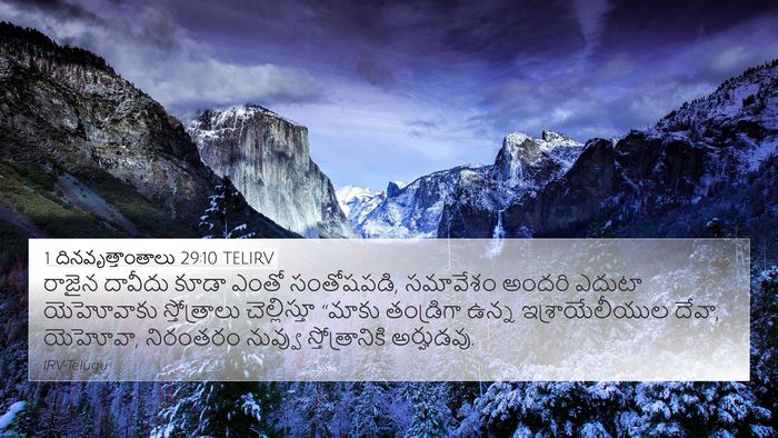 1 దినవృత్తాంతాలు 29:10 TELIRV Bible Verse Image