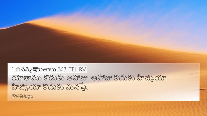 1 దినవృత్తాంతాలు 3:13 TELIRV Bible Verse Image