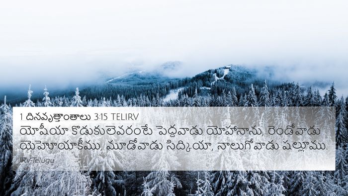 1 దినవృత్తాంతాలు 3:15 TELIRV Bible Verse Image
