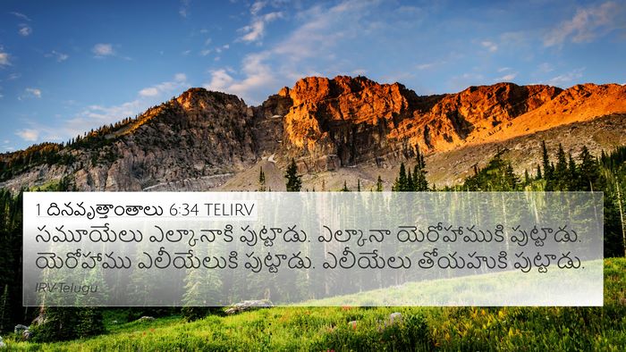 1 దినవృత్తాంతాలు 6:34 TELIRV Bible Verse Image
