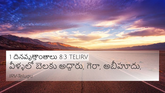 1 దినవృత్తాంతాలు 8:3 TELIRV Bible Verse Image