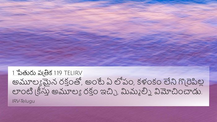 1 పేతురు పత్రిక 1:19 TELIRV Bible Verse Image