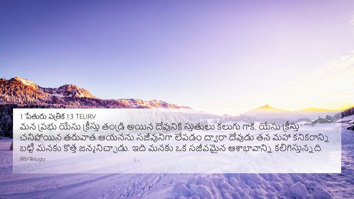 1 పేతురు పత్రిక 1:3 TELIRV Bible Verse Image