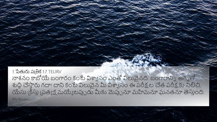 1 పేతురు పత్రిక 1:7 TELIRV Bible Verse Image