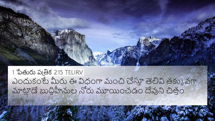 1 పేతురు పత్రిక 2:15 TELIRV Bible Verse Image