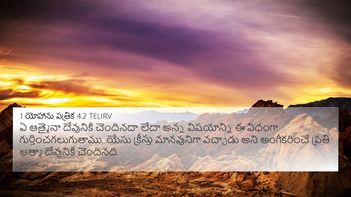 1 యోహాను పత్రిక 4:2 TELIRV Bible Verse Image
