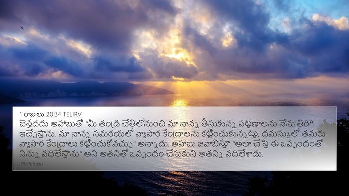 1 రాజులు 20:34 TELIRV Bible Verse Image