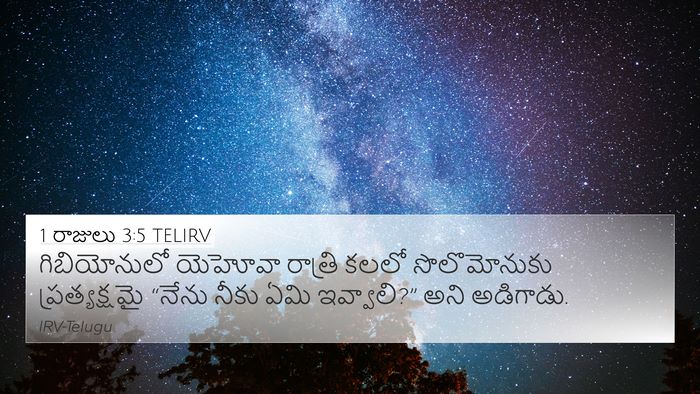 1 రాజులు 3:5 TELIRV Bible Verse Image