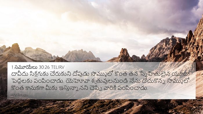1 సమూయేలు 30:26 TELIRV Bible Verse Image