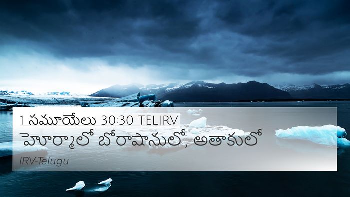 1 సమూయేలు 30:30 TELIRV 4K Wallpaper - హోర్మాలో - 4K Wallpaper Bible Verse