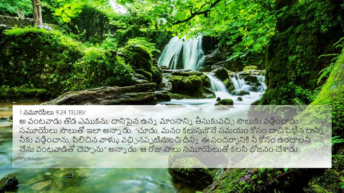 1 సమూయేలు 9:24 TELIRV 4K Wallpaper - అ వంటవాడు తొడ - 4K Wallpaper Bible Verse
