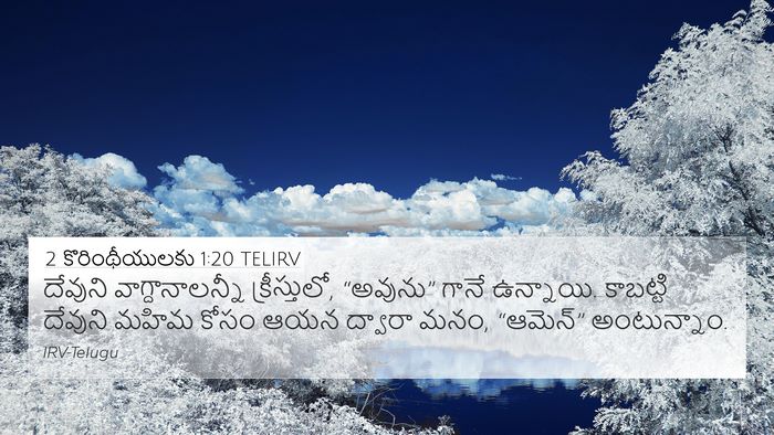 2 కొరింథీయులకు 1:20 TELIRV Bible Verse Image