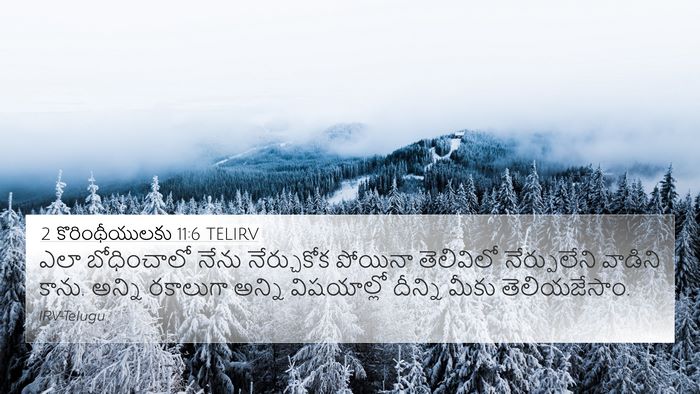 2 కొరింథీయులకు 11:6 TELIRV Bible Verse Image