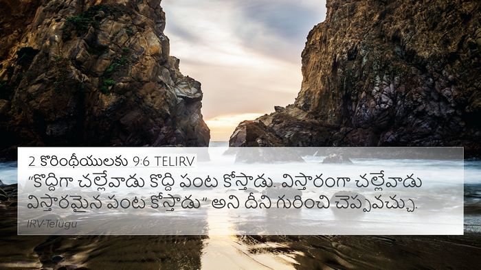 2 కొరింథీయులకు 9:6 TELIRV Bible Verse Image
