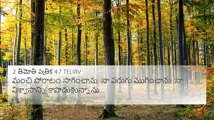 2 తిమోతి పత్రిక 4:7 TELIRV Bible Verse Image
