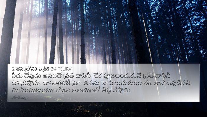 2 తెస్సలోనిక పత్రిక 2:4 TELIRV Bible Verse Image