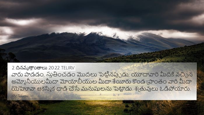 2 దినవృత్తాంతాలు 20:22 TELIRV Bible Verse Image