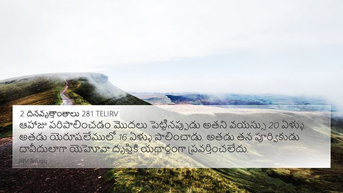 2 దినవృత్తాంతాలు 28:1 TELIRV Bible Verse Image