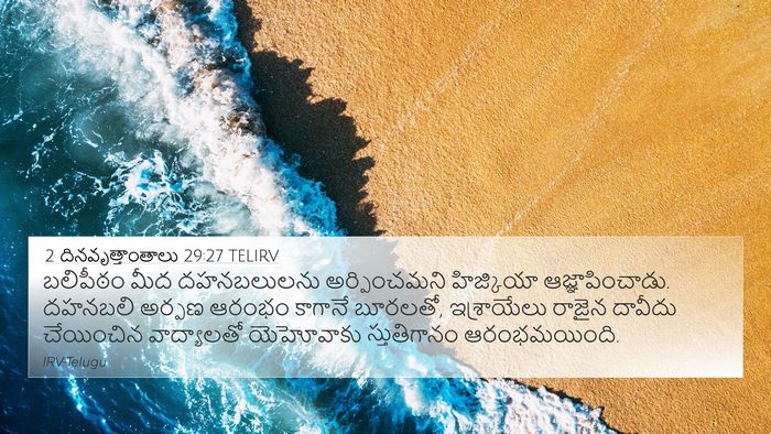 2 దినవృత్తాంతాలు 29:27 TELIRV Bible Verse Image