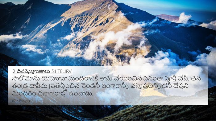 2 దినవృత్తాంతాలు 5:1 TELIRV Bible Verse Image
