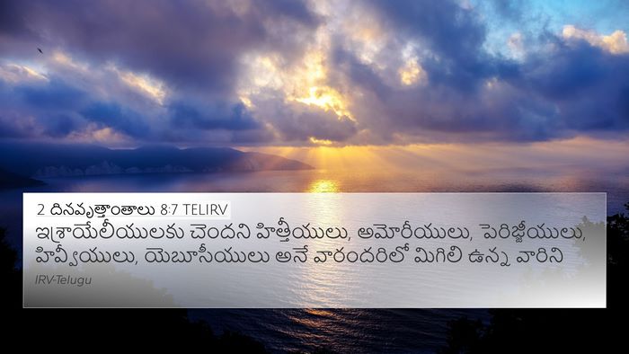 2 దినవృత్తాంతాలు 8:7 TELIRV Bible Verse Image