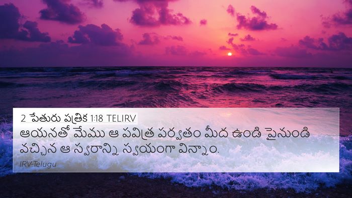 2 పేతురు పత్రిక 1:18 TELIRV Bible Verse Image
