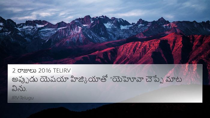 2 రాజులు 20:16 TELIRV Bible Verse Image