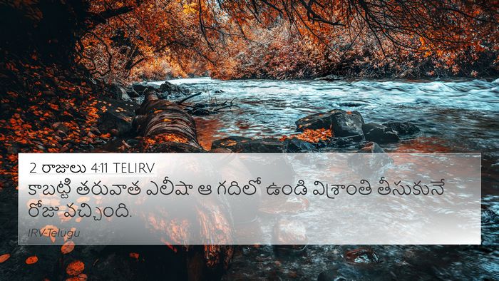 2 రాజులు 4:11 TELIRV 4K Wallpaper - కాబట్టి తరువాత - 4K Wallpaper Bible Verse
