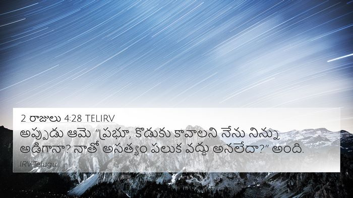 2 రాజులు 4:28 TELIRV Bible Verse Image