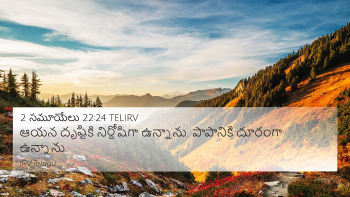 2 సమూయేలు 22:24 TELIRV 4K Wallpaper - ఆయన దృష్టికి - 4K Wallpaper Bible Verse