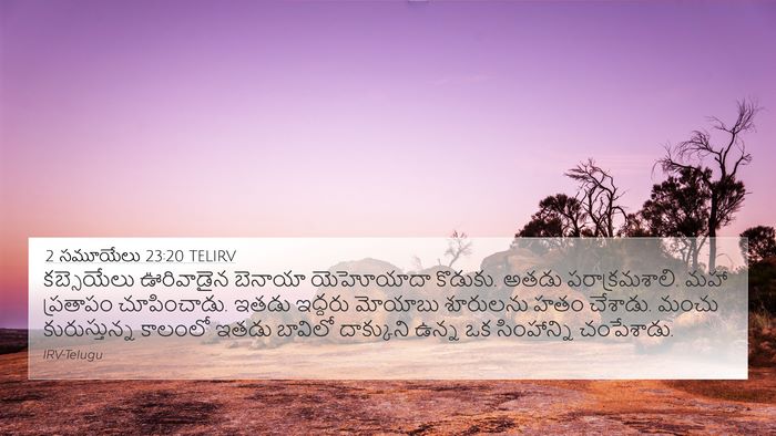 2 సమూయేలు 23:20 TELIRV Bible Verse Image